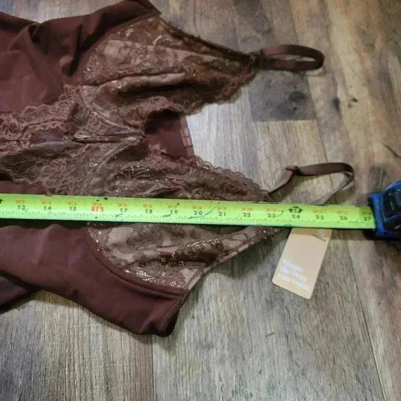 NWT Popilush Dark Brown Lace Shapewear Bodysuit Corset Top Size XXL - Picture 6 of 10